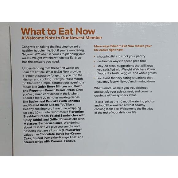 2002 PointsPlus Weight Watchers What To Eat Now Cookbook 150 Recipes - Picture 5 of 6